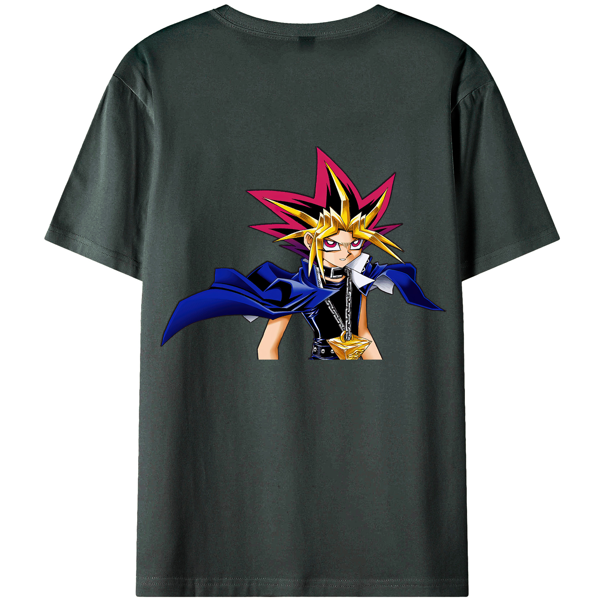 （画像用） 遊☆戯☆王 Yu-Gi-Oh! 綿100％ メンズ半袖Tシャツ（バックプリント） 通気性